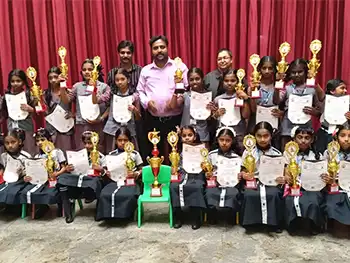 District Level Yoga Competition winners